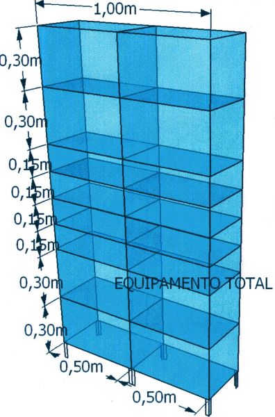 VITRINE DE VIDRO 1,90m X 1,00m